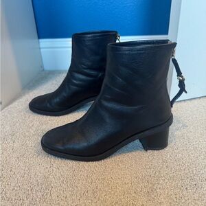 Coach Gigi Black Leather Booties